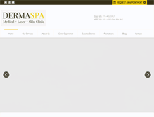 Tablet Screenshot of dermaspa.ca